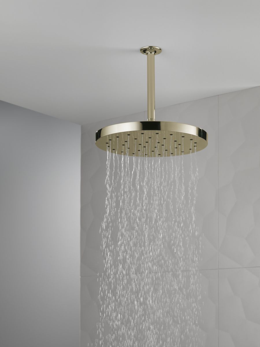 DELTA Universal Showering Components H2Okinetic Single-Setting Shower Head with Ultrasoak — Lumicoat® Polished Nickel