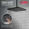 DELTA Universal Showering Components H2Okinetic Single Setting Shower Head with Ultrasoak — Matte Black