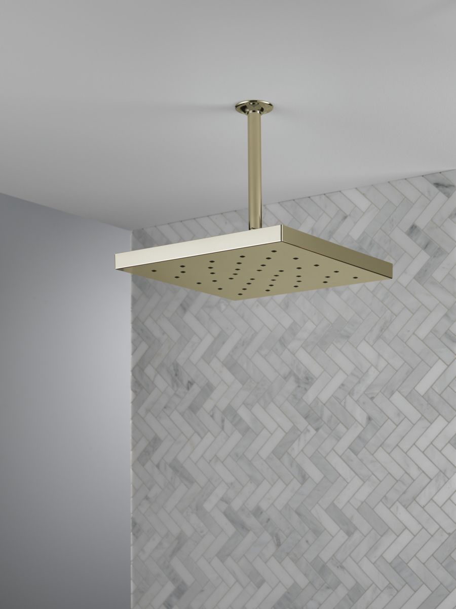DELTA Universal Showering Components H2Okinetic Single Setting Shower Head with Ultrasoak — Lumicoat® Polished Nickel
