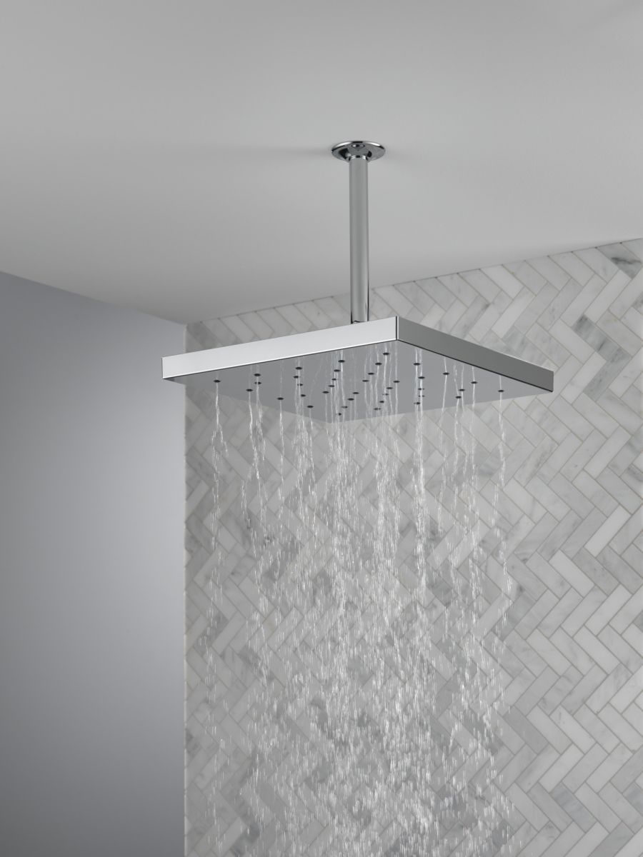 DELTA Universal Showering Components H2Okinetic Single Setting Shower Head with Ultrasoak — Lumicoat® Chrome