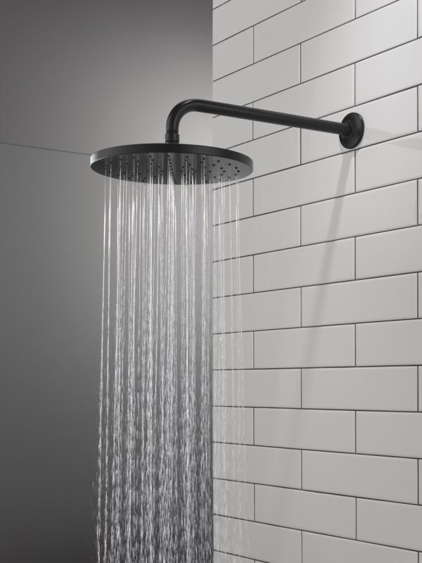 DELTA Universal Showering Components 10" Single-Function Raincan Shower Head — Matte Black