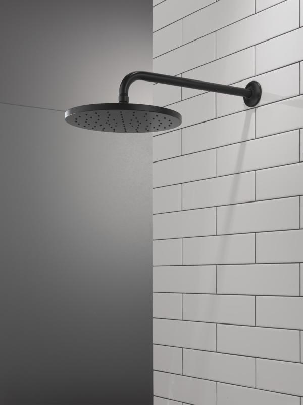 DELTA Universal Showering Components 10" Single-Function Raincan Shower Head — Matte Black