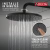 DELTA Universal Showering Components 10" Single-Function Raincan Shower Head — Matte Black