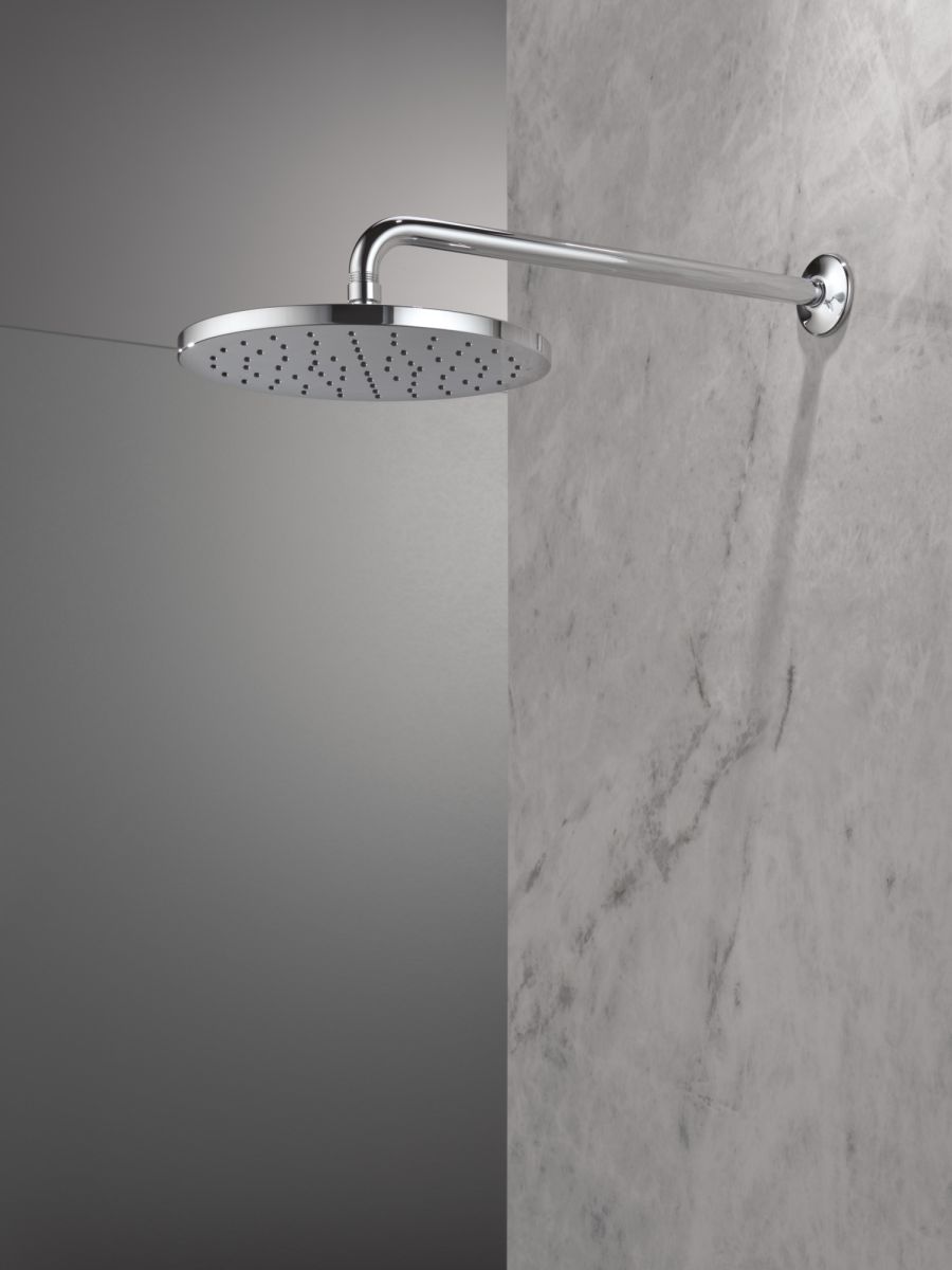 DELTA Universal Showering Components 10" Single-Function Raincan Shower Head — Lumicoat® Chrome