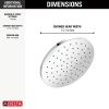 DELTA Universal Showering Components 10" Single-Function Raincan Shower Head — Lumicoat® Chrome