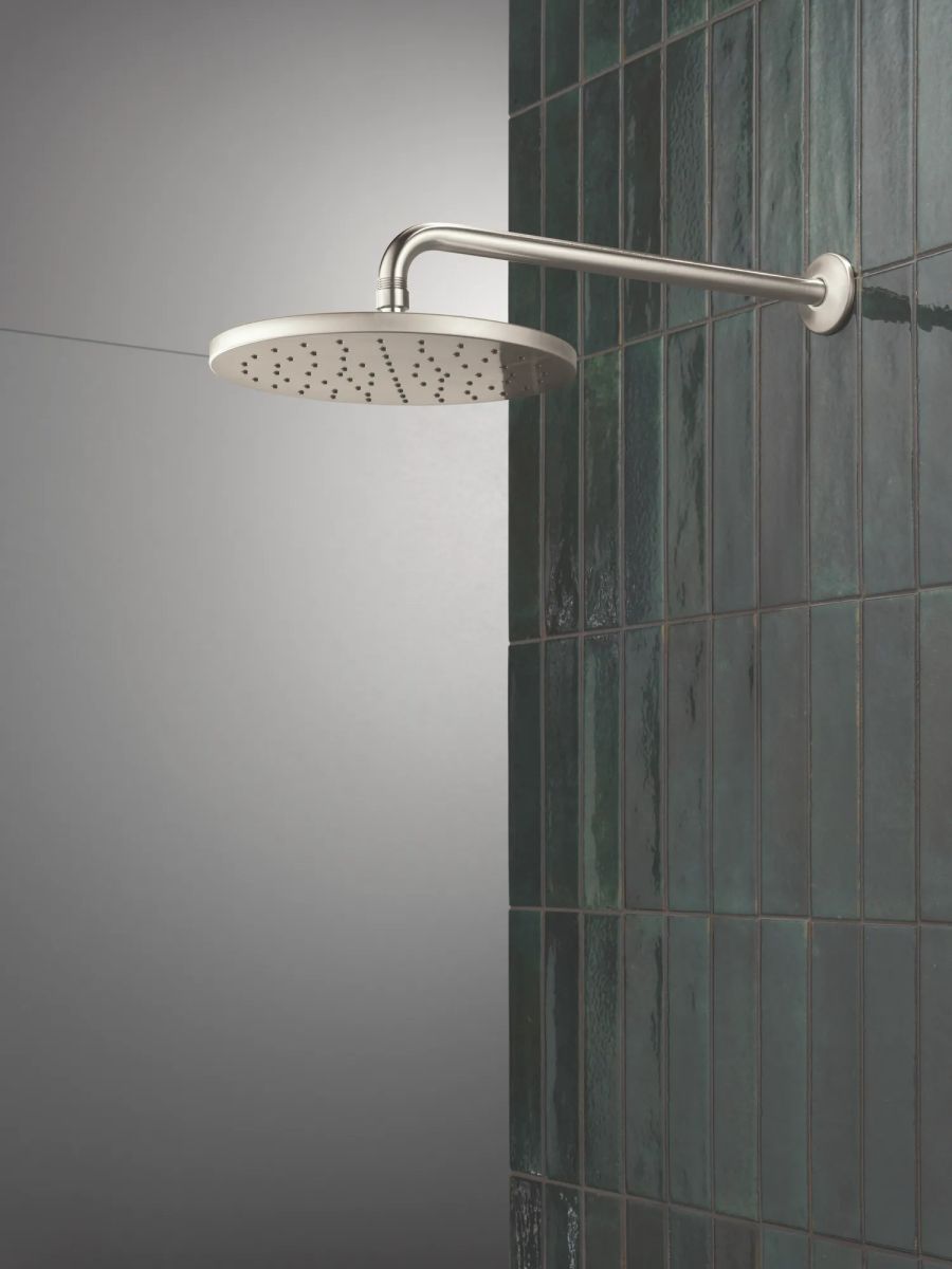 DELTA Universal Showering Components 10" Single-Function Raincan Shower Head — Lumicoat® Stainless
