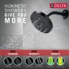 DELTA Universal Showering Components H2OKINETIC Single-Setting Metal Raincan Shower Head — Matte Black