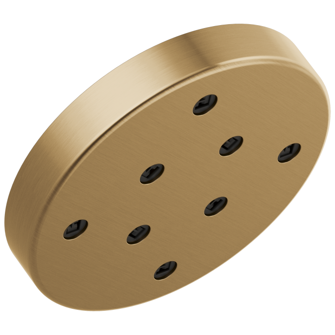 DELTA Universal Showering Components H2Okinetic Single-Setting Metal Raincan Shower Head — Lumicoat® Champagne Bronze