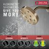 DELTA Universal Showering Components H2Okinetic Single-Setting Metal Raincan Shower Head — Lumicoat® Champagne Bronze