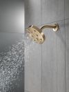 DELTA Universal Showering Components H2Okinetic Single-Setting Metal Raincan Shower Head — Lumicoat® Champagne Bronze