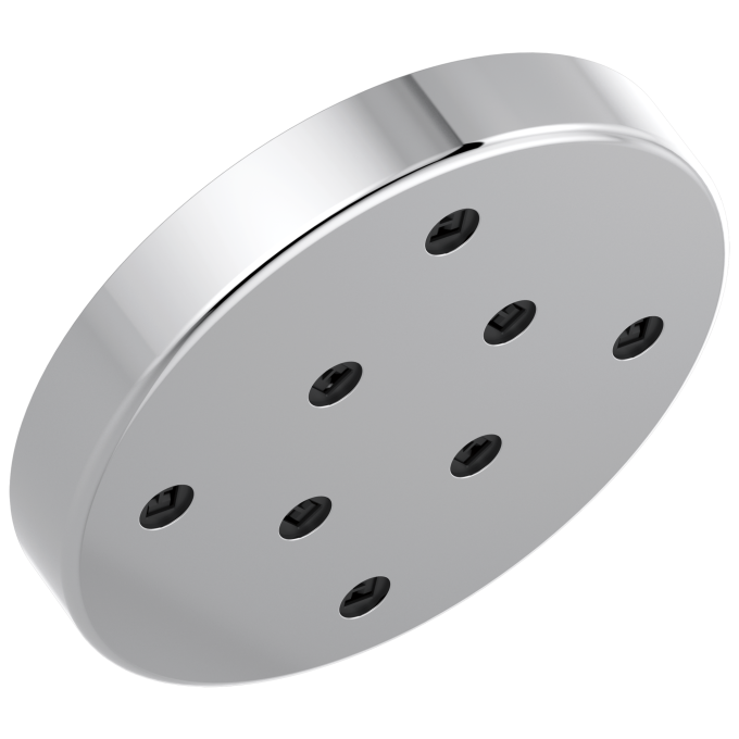 DELTA Universal Showering Components H2Okinetic Single-Setting Metal Raincan Shower Head — Lumicoat® Chrome
