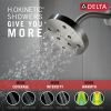 DELTA Universal Showering Components H2Okinetic Single-Setting Metal Raincan Shower Head — Lumicoat® Stainless