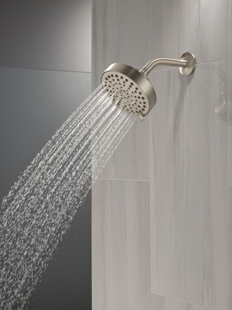 DELTA Universal Showering Components 4-Setting Shower Head — Stainless
