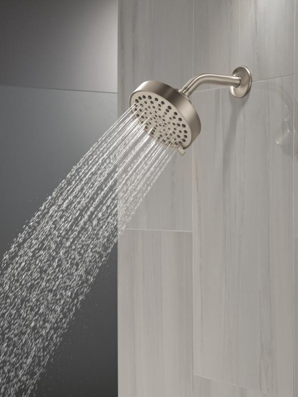 DELTA Universal Showering Components 4-Setting Shower Head — Stainless