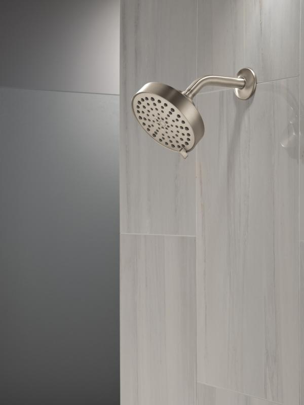 DELTA Universal Showering Components 4-Setting Shower Head — Stainless