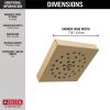 DELTA Universal Showering Components H2Okinetic 4-Setting Shower Head with Ultrasoak — Champagne Bronze