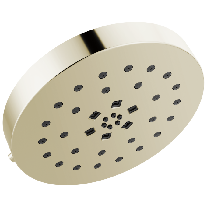 DELTA Universal Showering Components H2Okinetic 4-Setting Shower Head with Ultrasoak — Lumicoat® Polished Nickel