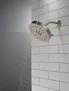 DELTA Universal Showering Components H2Okinetic 4-Setting Shower Head with Ultrasoak — Lumicoat® Stainless