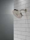 DELTA Universal Showering Components H2Okinetic 4-Setting Shower Head with Ultrasoak — Lumicoat® Stainless