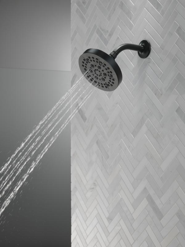 DELTA Universal Showering Components 5-Setting Showerhead — Matte Black