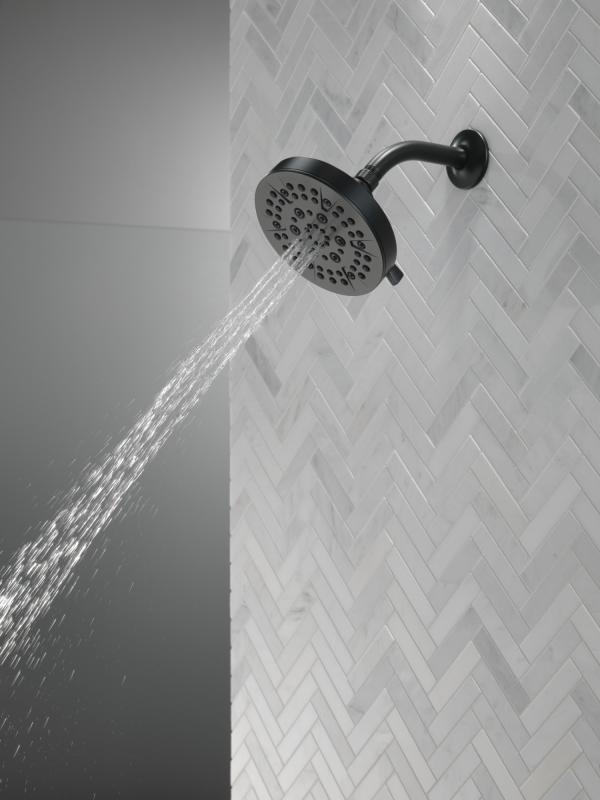 DELTA Universal Showering Components 5-Setting Showerhead — Matte Black
