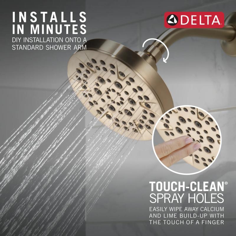 DELTA Universal Showering Components 5-Setting Showerhead — Champagne Bronze
