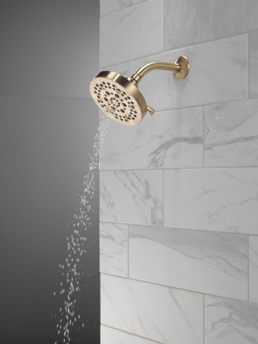 DELTA Universal Showering Components 5-Setting Showerhead — Champagne Bronze