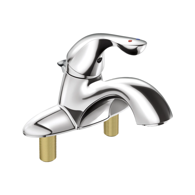 DELTA Classic Single Handle Centerset Bathroom Faucet with City Shanks — Chrome