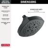 DELTA Universal Showering Components H2OKINETIC 5-Setting  Shower Head — Matte Black
