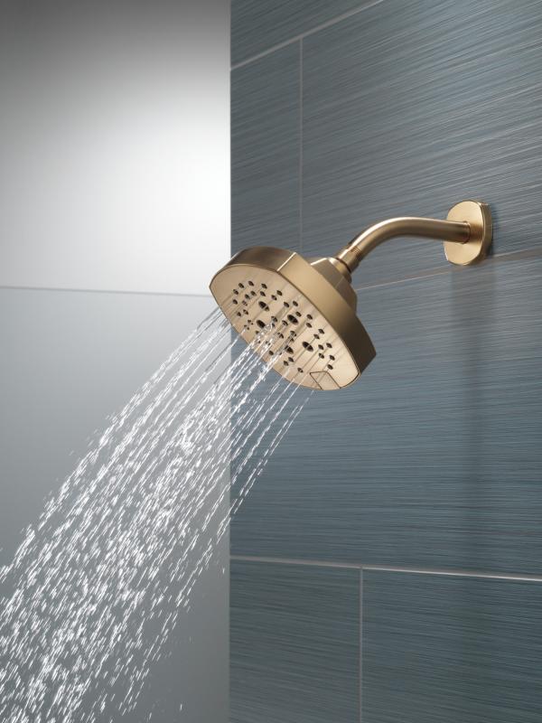 DELTA Universal Showering Components H2OKINETIC 5-Setting  Shower Head — Lumicoat® Champagne Bronze