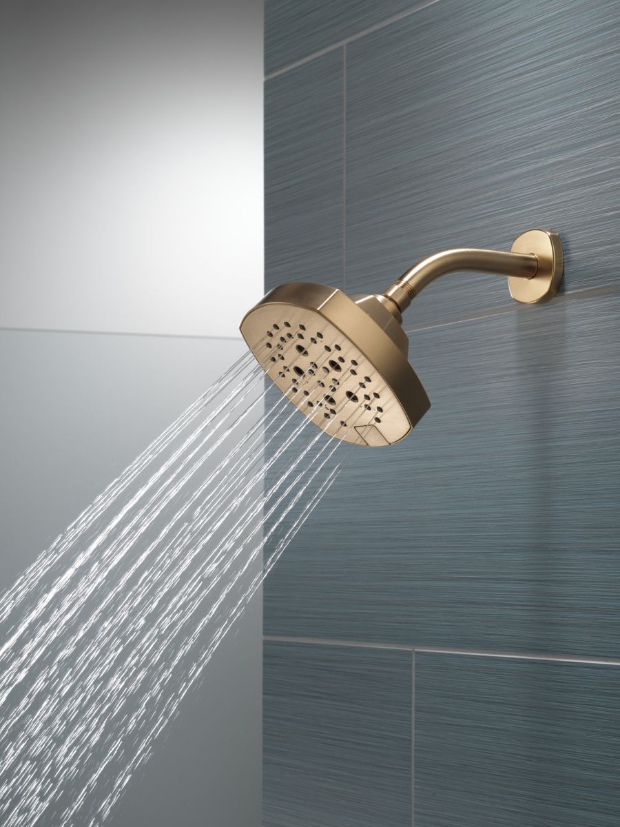 DELTA Universal Showering Components H2OKINETIC 5-Setting  Shower Head — Champagne Bronze