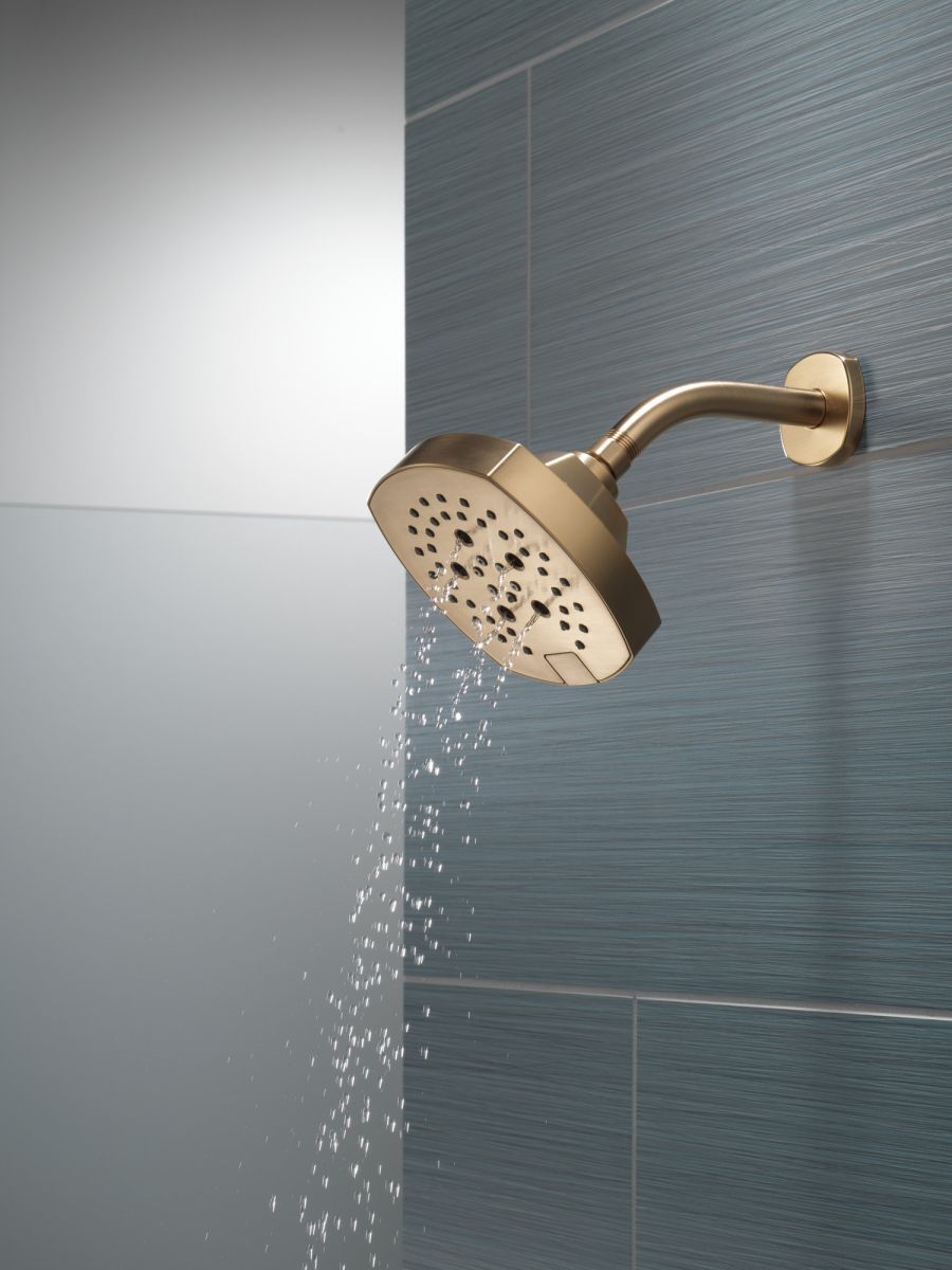 DELTA Universal Showering Components H2OKINETIC 5-Setting  Shower Head — Champagne Bronze