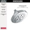 DELTA Universal Showering Components H2OKINETIC 5-Setting  Shower Head — Lumicoat® Chrome
