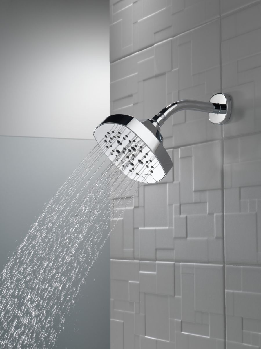 DELTA Universal Showering Components H2OKINETIC 5-Setting  Shower Head — Lumicoat® Chrome