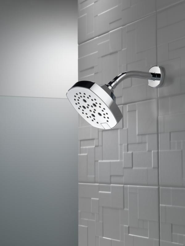 DELTA Universal Showering Components H2OKINETIC 5-Setting  Shower Head — Lumicoat® Chrome