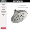 DELTA Universal Showering Components H2OKINETIC 5-Setting  Shower Head — Lumicoat® Stainless