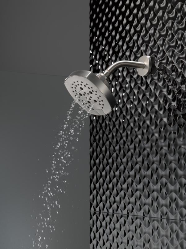 DELTA Universal Showering Components H2OKINETIC 5-Setting  Shower Head — Lumicoat® Stainless