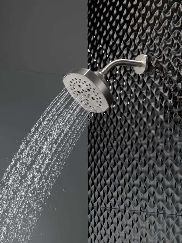 DELTA Universal Showering Components H2OKINETIC 5-Setting  Shower Head — Stainless