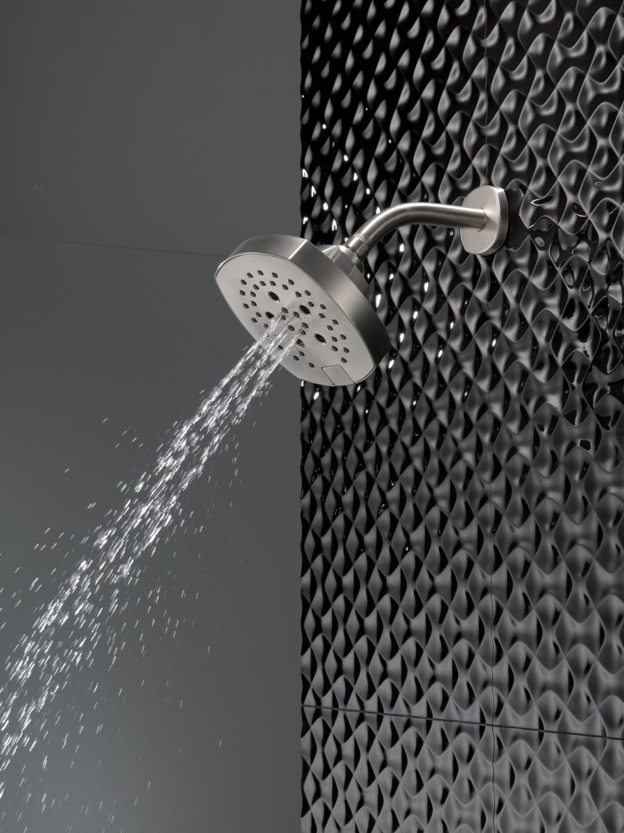 DELTA Universal Showering Components H2OKINETIC 5-Setting  Shower Head — Stainless