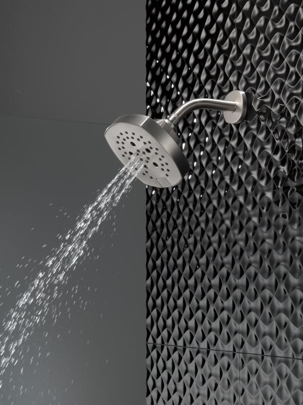 DELTA Universal Showering Components H2OKINETIC 5-Setting  Shower Head — Stainless