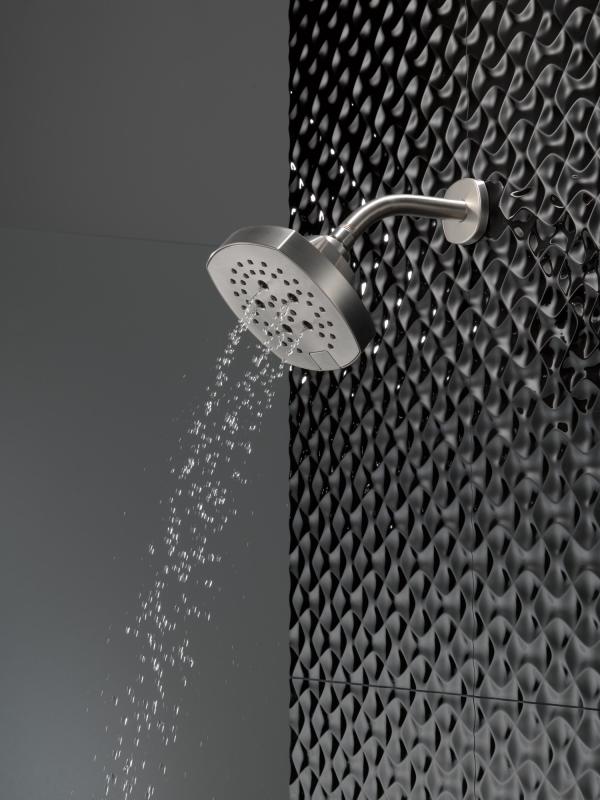 DELTA Universal Showering Components H2OKINETIC 5-Setting  Shower Head — Stainless