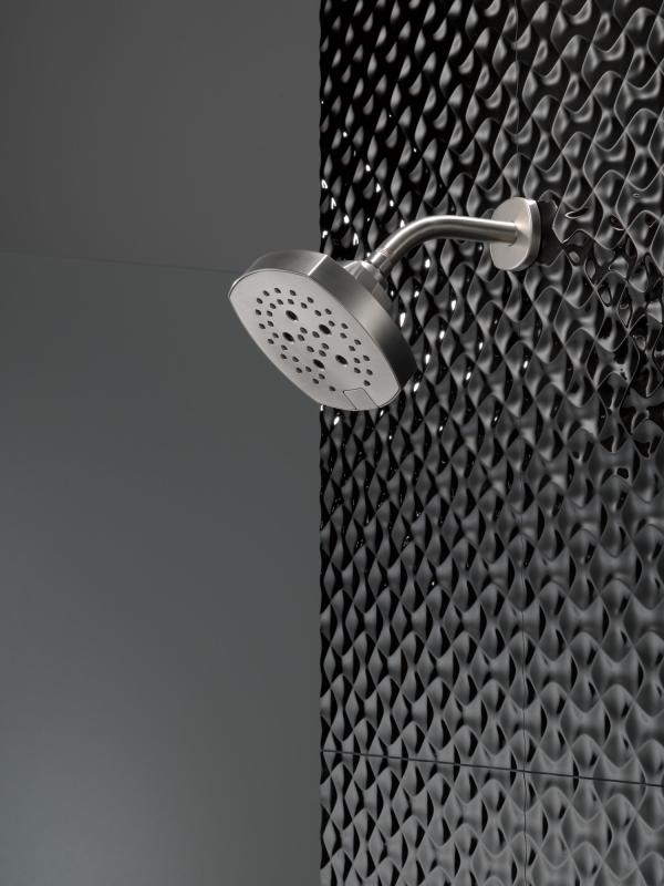DELTA Universal Showering Components H2OKINETIC 5-Setting  Shower Head — Stainless