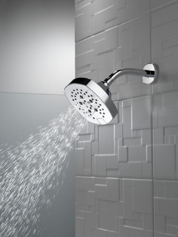 DELTA Universal Showering Components H2OKINETIC 5-Setting  Shower Head — Chrome