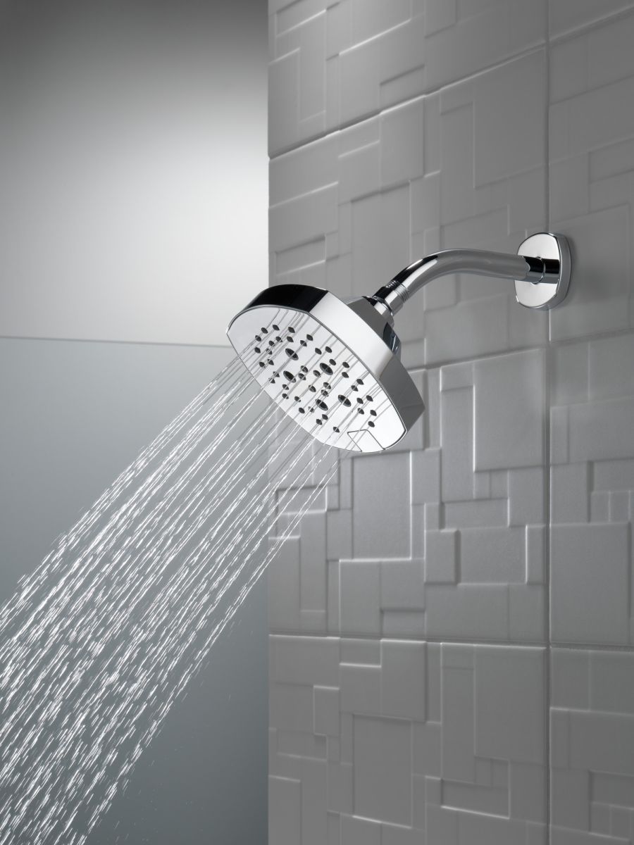 DELTA Universal Showering Components H2OKINETIC 5-Setting  Shower Head — Chrome