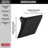 DELTA Universal Showering Components H2OKINETIC 5-Setting Angular Modern Raincan Shower Head — Matte Black