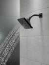 DELTA Universal Showering Components H2OKINETIC 5-Setting Angular Modern Raincan Shower Head — Matte Black