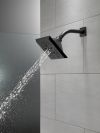 DELTA Universal Showering Components H2OKINETIC 5-Setting Angular Modern Raincan Shower Head — Matte Black