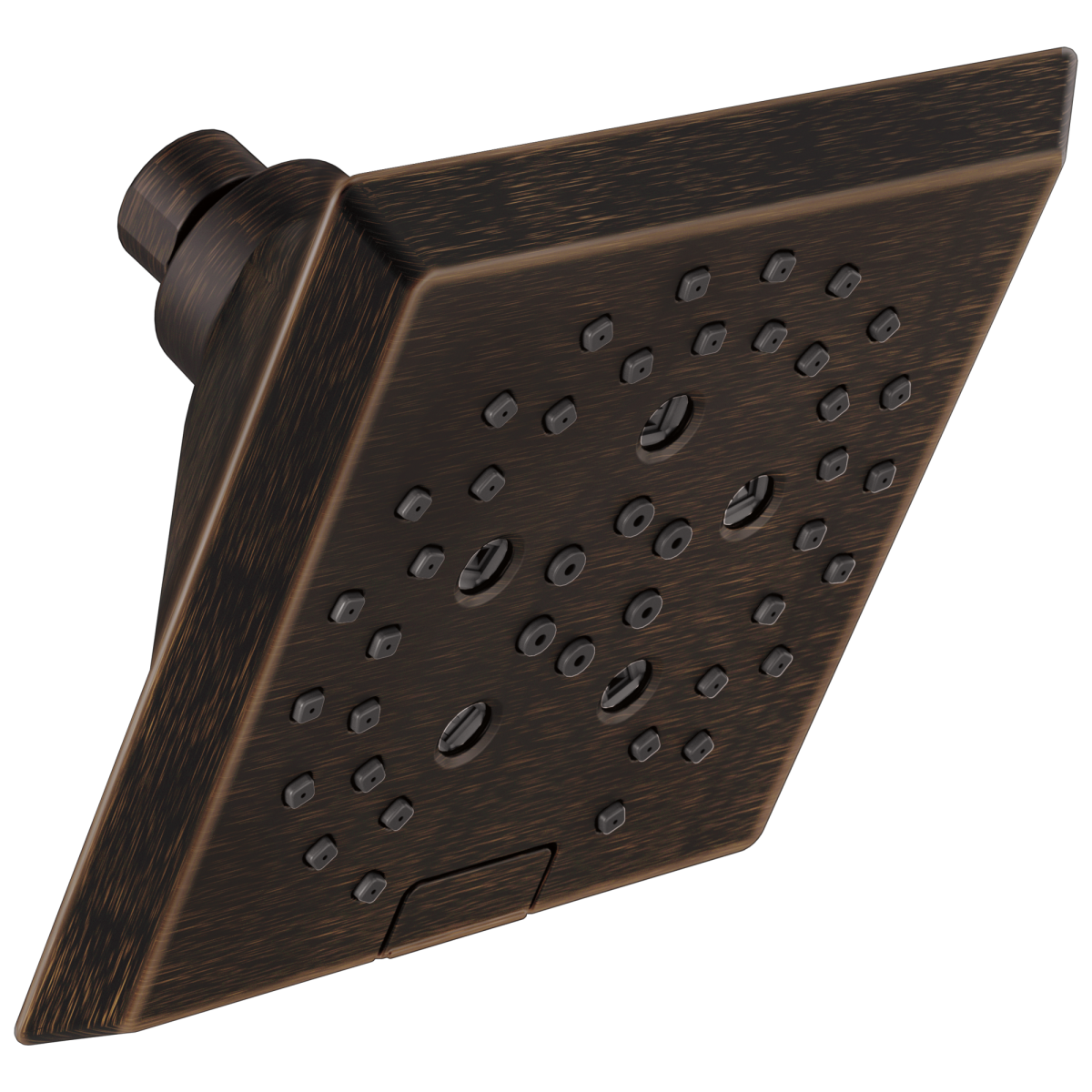 DELTA Universal Showering Components H2OKINETIC 5-Setting Angular Modern Raincan Shower Head — Venetian Bronze