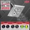 DELTA Universal Showering Components H2OKINETIC 5-Setting Angular Modern Raincan Shower Head — Chrome