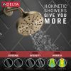 DELTA Universal Showering Components H2OKINETIC 5-Setting Contemporary Raincan Shower Head — Lumicoat® Champagne Bronze